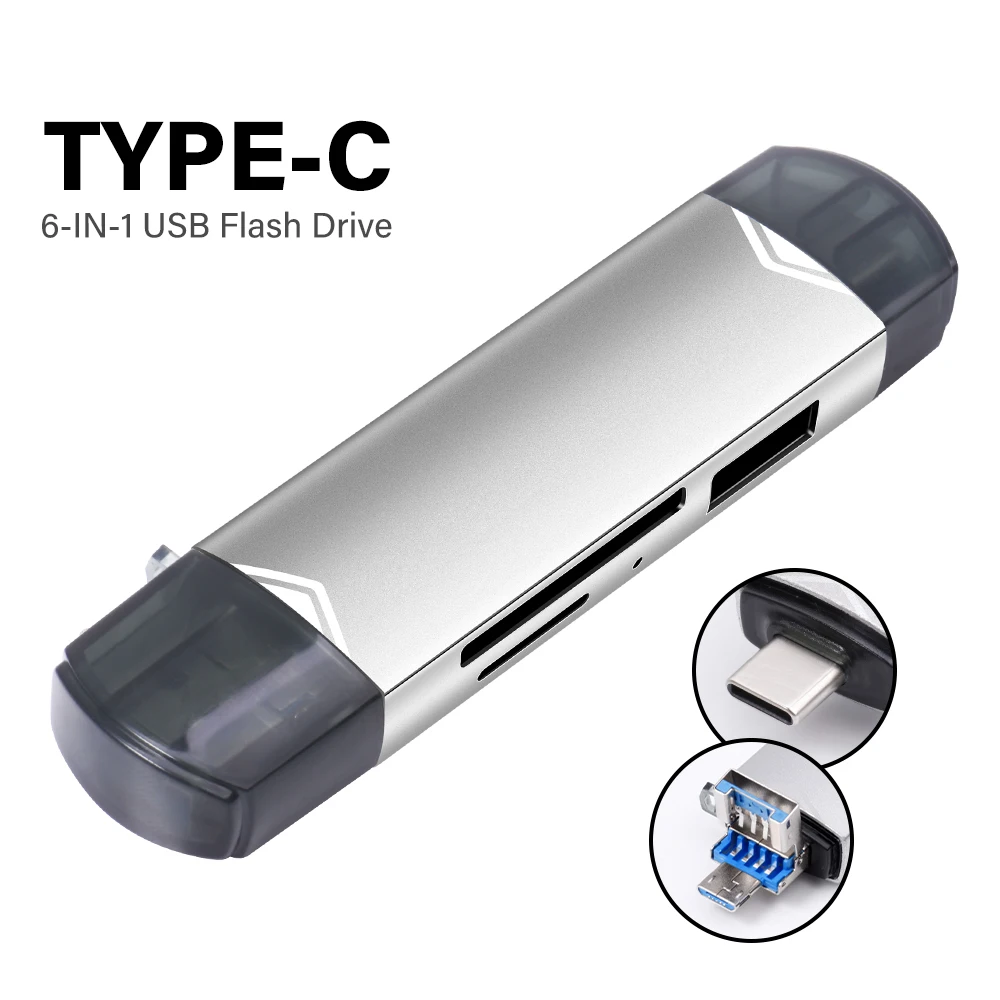 Mini TYPE-C 6-в-1 USB 3.0 Многофункциональное устройство чтения карт памяти Внешнее хранилище Черный стрейч для устройств чтения карт памяти
Mini TYPE-C 6-в-1 USB 3.0 Многофункциональное устройство чтения карт памяти Внешнее хранилище Черный стрейч для устройств чтения карт памяти