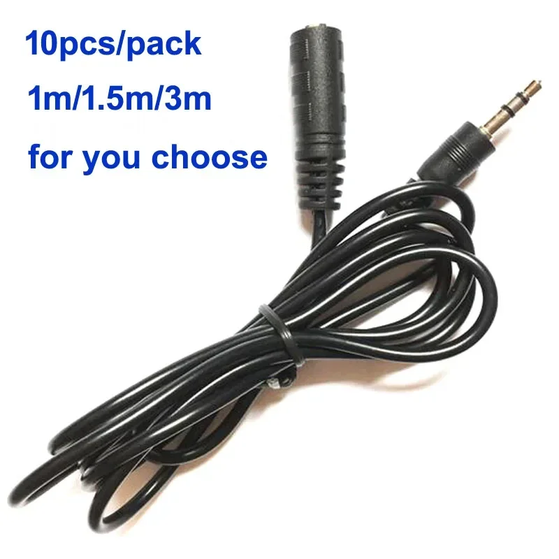 Wholesale 10pcs Jack 3.5mm Audio Headphone Extension Cable Male to Female Aux Cable 1m 1.5m 3m for Computer Mobile Phone
Wholesale 10pcs Jack 3.5mm Audio Headphone Extension Cable Male to Female Aux Cable 1m 1.5m 3m for Computer Mobile Phone