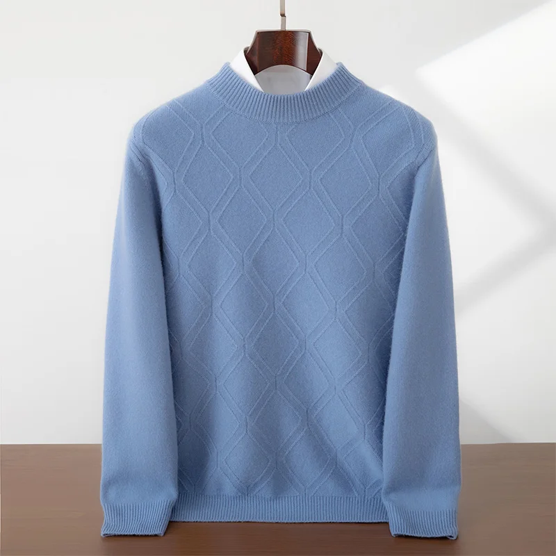 100% pure cashmere men's round neck pullover 2025 autumn and winter new knitted sweater solid color business casual men's top
100% pure cashmere men's round neck pullover 2025 autumn and winter new knitted sweater solid color business casual men's top