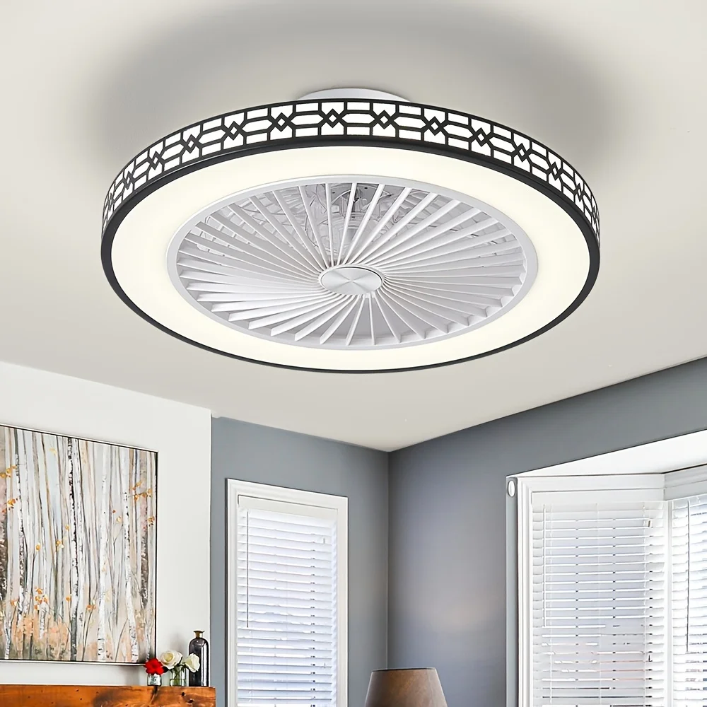 20"Flush Mount Ceiling Fan with Lights Bladeless Ceiling Fan Low Profile Ceiling Fan Reversible Dimmable Quiet Ceiling Fans, LED Stepless Dimming 3 Color Temperature Change And 4 Speeds for Bedroom Living Room
20"Flush Mount Ceiling Fan with Lights Bladeless Ceiling Fan Low Profile Ceiling Fan Reversible Dimmable Quiet Ceiling Fans, LED Stepless Dimming 3 Color Temperature Change And 4 Speeds for Bedroom Living Room