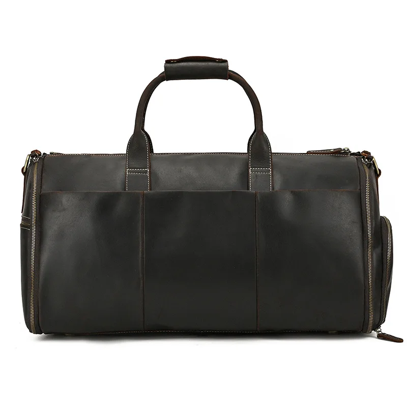 Crazy horse leather retro travel bag multi-functional folding suit storage dry and wet separation fitness portable duffe
Crazy horse leather retro travel bag multi-functional folding suit storage dry and wet separation fitness portable duffe