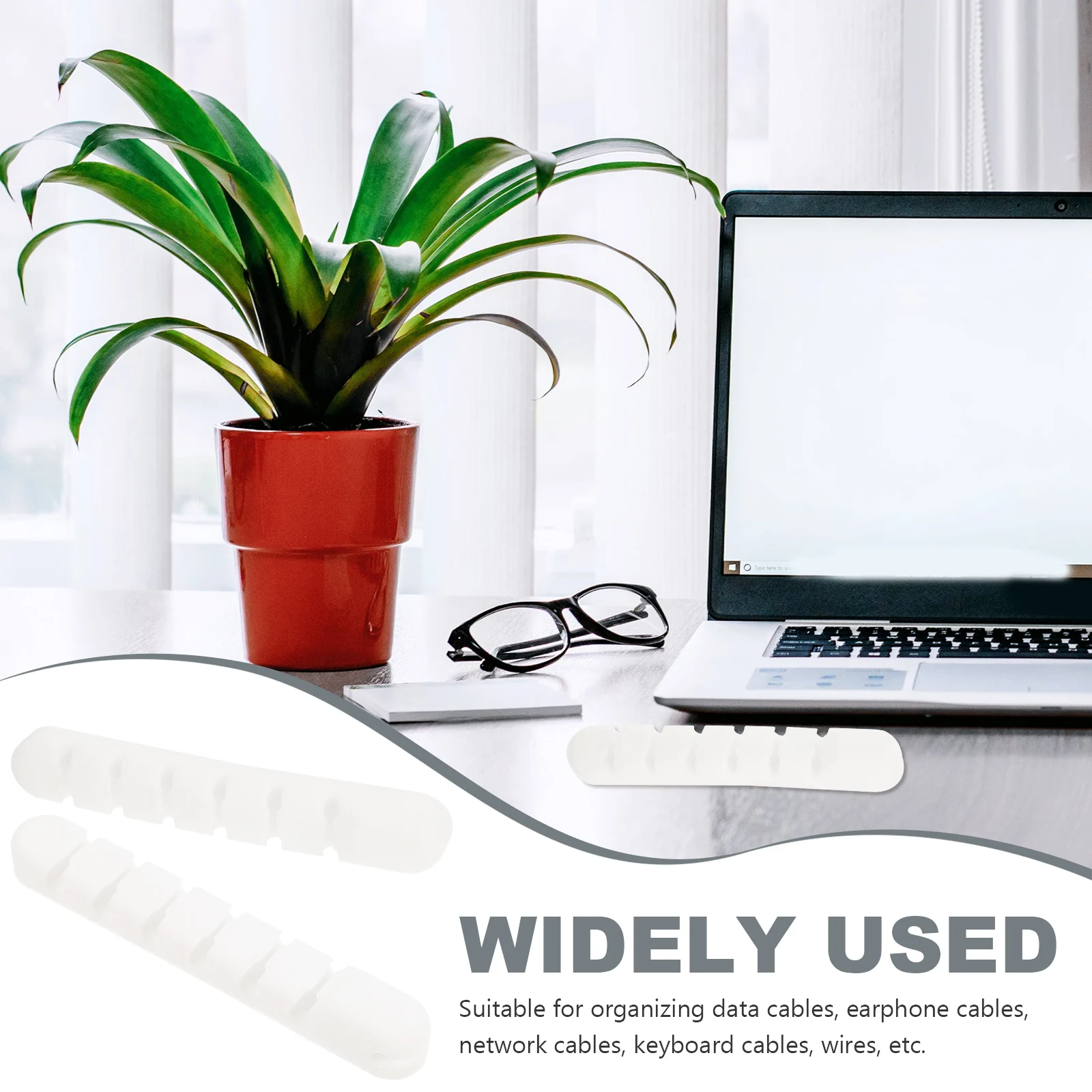 2 Pcs Cable Manager Wire Holders for Cords Management Adhesive Metallic Line Cables Silica Gel Desktop Organizers Clamp
2 Pcs Cable Manager Wire Holders for Cords Management Adhesive Metallic Line Cables Silica Gel Desktop Organizers Clamp