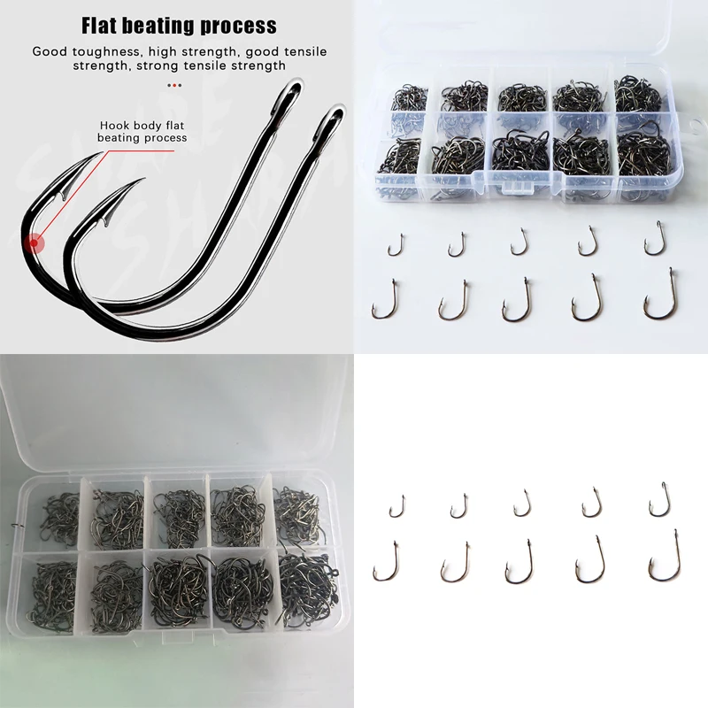 500 шт./набор 3 # -12 # Рыболовные крючки из углеродистой стали, черные рыболовные крючки с розничной коробкой, разноцветные колючие джиг-крючки, рыболовные аксессуары
500 шт./набор 3 # -12 # Рыболовные крючки из углеродистой стали, черные рыболовные крючки с розничной коробкой, разноцветные колючие джиг-крючки, рыболовные аксессуары