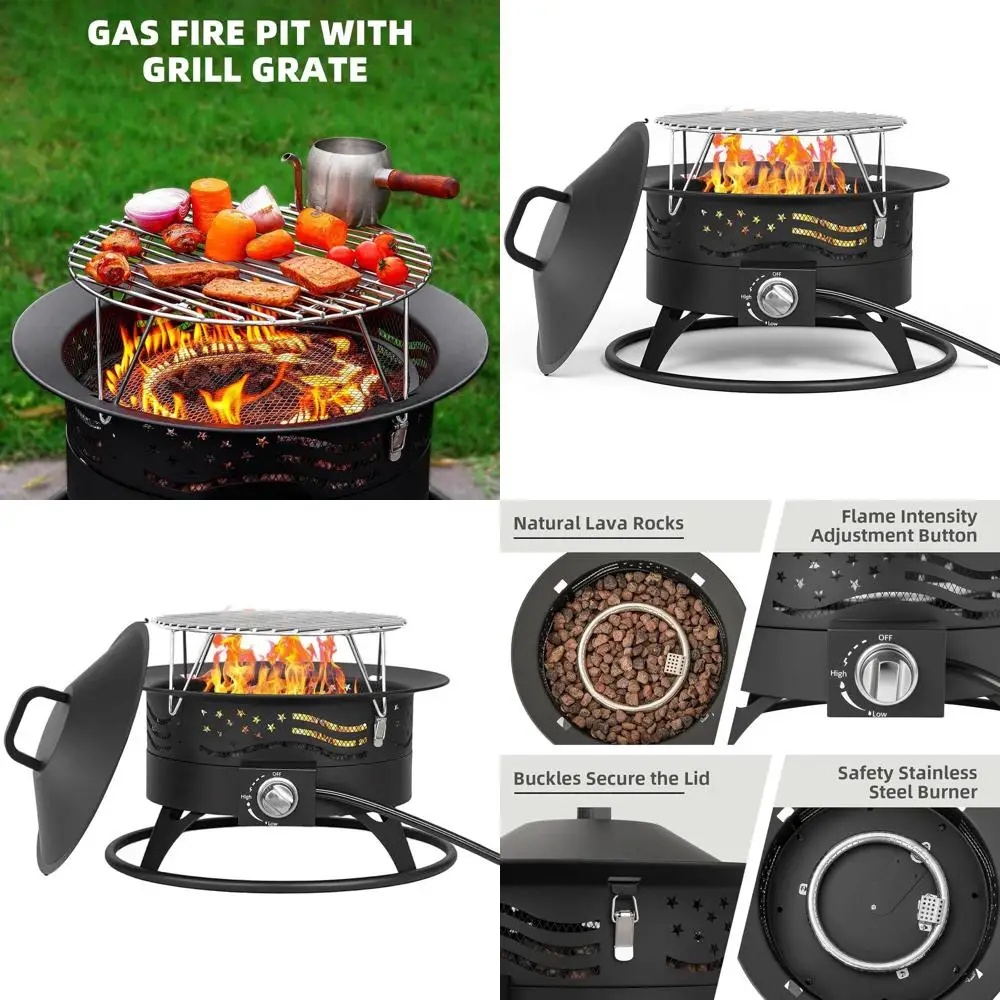 24-дюймовая портативная уличная пропановая чаша-печь с горелкой мощностью 60 000 BTU, решеткой для гриля и крышкой для использования на патио, во дворе и в саду
24-дюймовая портативная уличная пропановая чаша-печь с горелкой мощностью 60 000 BTU, решеткой для гриля и крышкой для использования на патио, во дворе и в саду