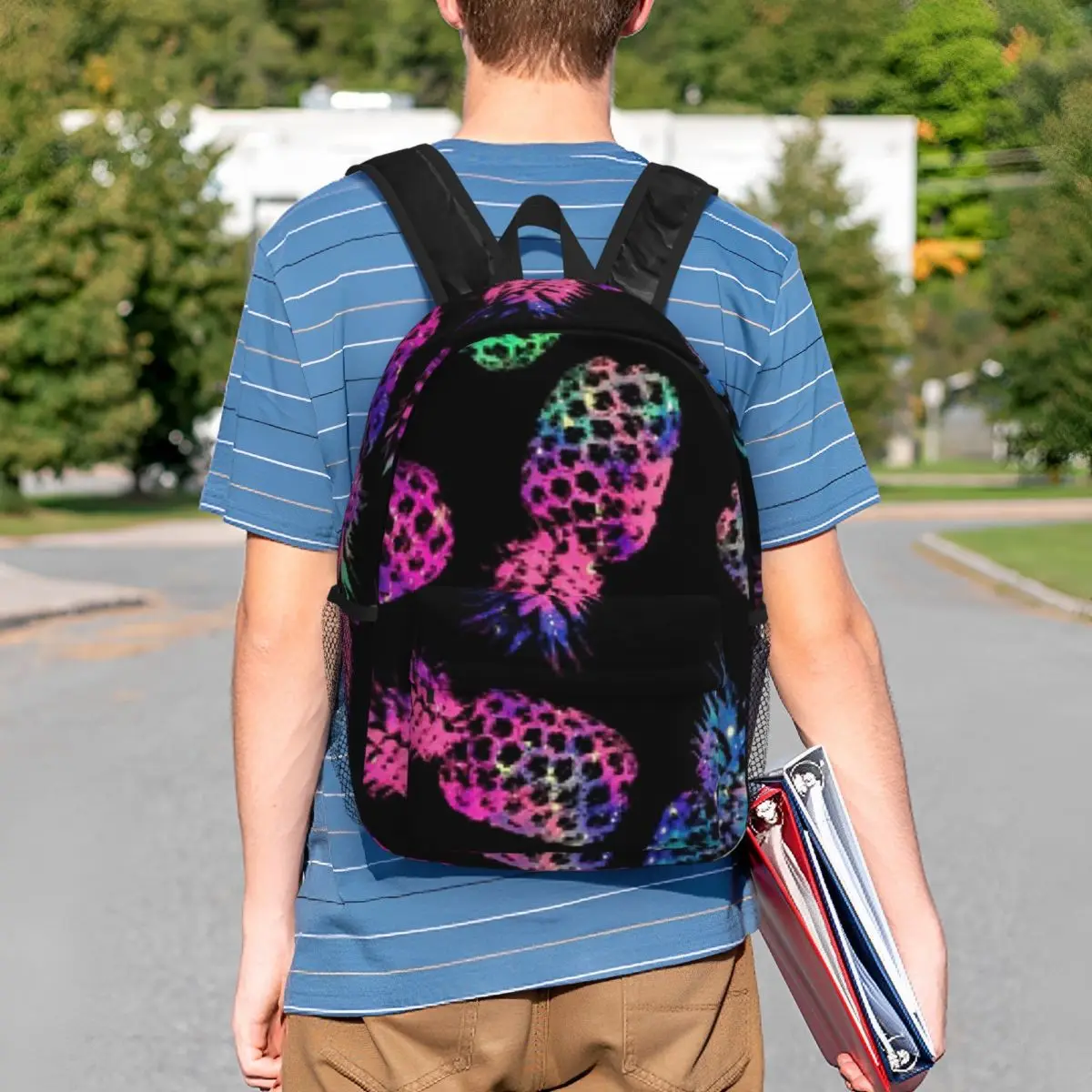 Neon Gradient Colorful Pineapple Backpack Student BookBag Children School Bag Computer Shoulder Bags for Boys Girls
Neon Gradient Colorful Pineapple Backpack Student BookBag Children School Bag Computer Shoulder Bags for Boys Girls