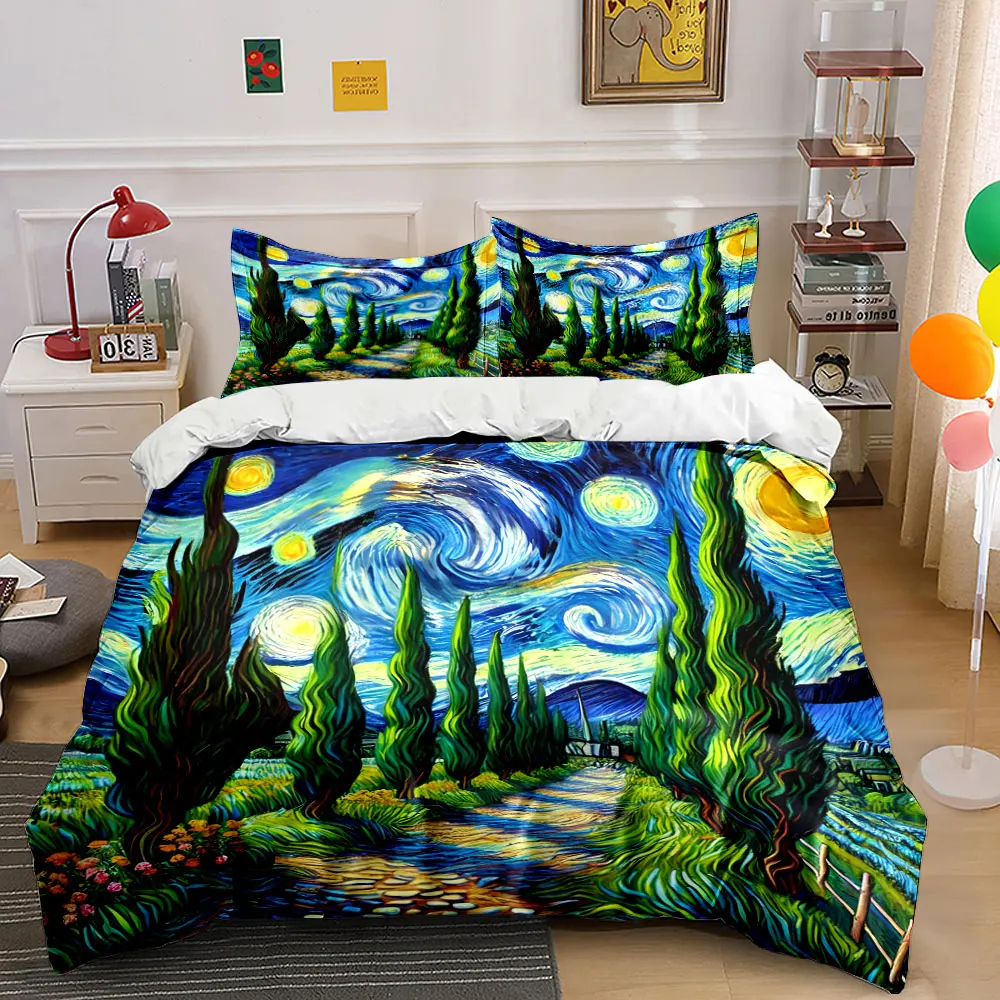 Winding Path Under Starry Sky Print Bedding Set 1 Duvet Cover 2 Pillowcases for Adult and Children Luxury Gift Full Size
Winding Path Under Starry Sky Print Bedding Set 1 Duvet Cover 2 Pillowcases for Adult and Children Luxury Gift Full Size