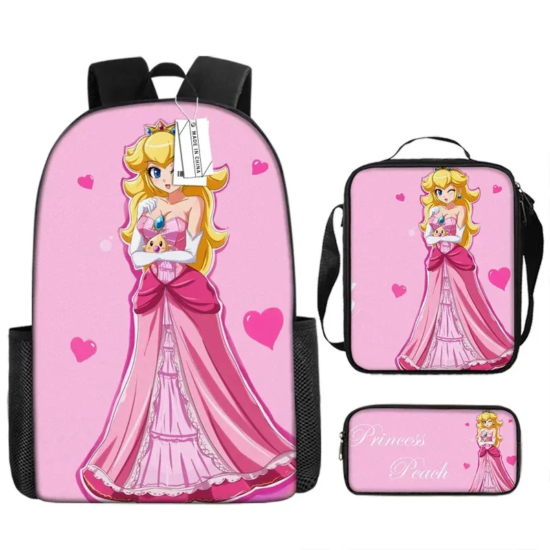 CyLovely Peach Princess Backpack Schoolbag Lunch Bag Pencil Case Set Gift for Kids Students
CyLovely Peach Princess Backpack Schoolbag Lunch Bag Pencil Case Set Gift for Kids Students