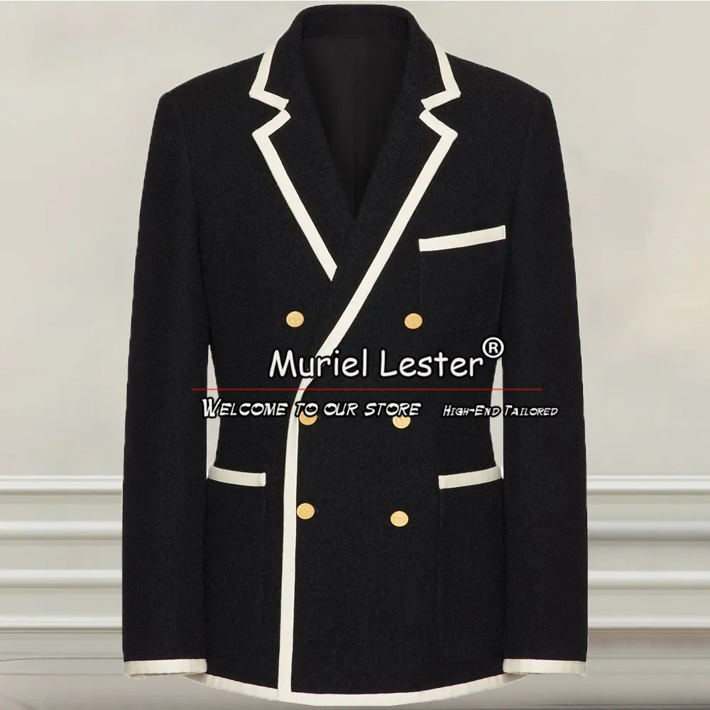 Formal Men's Suit Jacket Plus Size White Lapel Black Coat Regular Double Breasted Male Fashion Blazer Groom Wear Wedding Tuxedo
Formal Men's Suit Jacket Plus Size White Lapel Black Coat Regular Double Breasted Male Fashion Blazer Groom Wear Wedding Tuxedo
