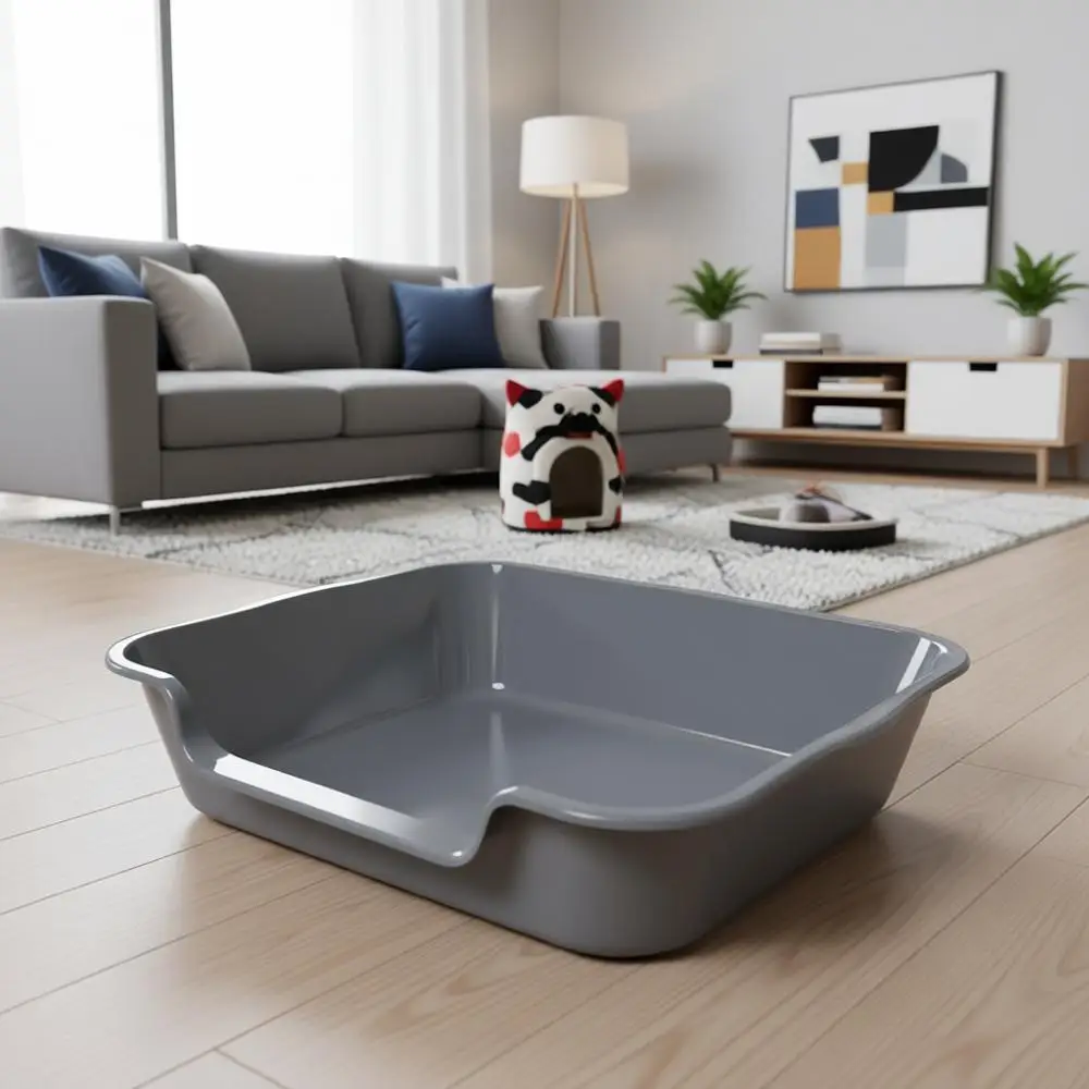 Очень большой лоток для туалета с низким входом для пожилых кошек, гигантский безопасный лоток для животных (серый, 61 см x 51 см)
Очень большой лоток для туалета с низким входом для пожилых кошек, гигантский безопасный лоток для животных (серый, 61 см x 51 см)
