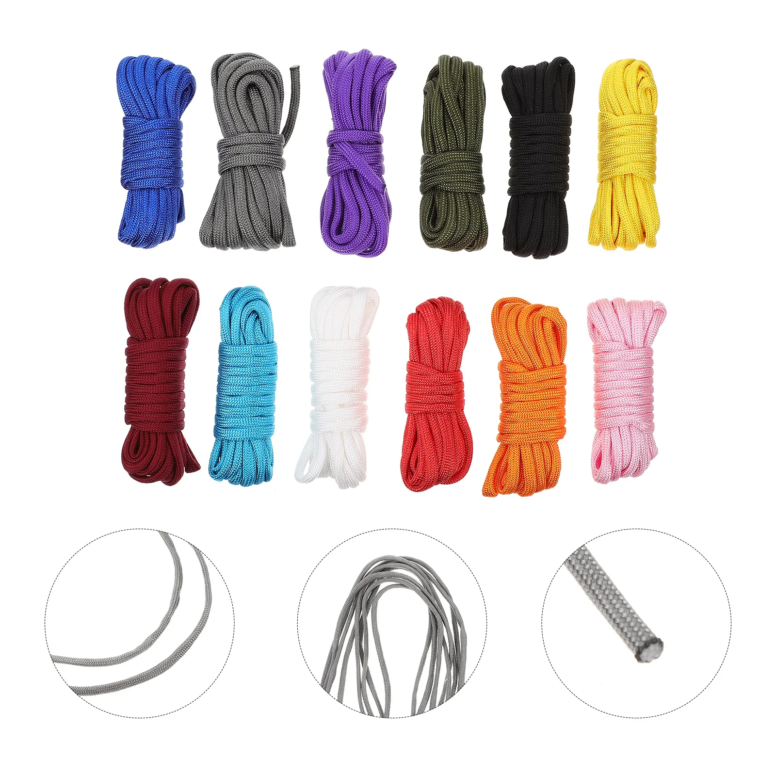 12 Rolls Braided Tent Rope Heavy Duty Outdoor Camping Rope for Tents Umbrellas Hiking Survival Fixed Lines Wear Resistant
12 Rolls Braided Tent Rope Heavy Duty Outdoor Camping Rope for Tents Umbrellas Hiking Survival Fixed Lines Wear Resistant