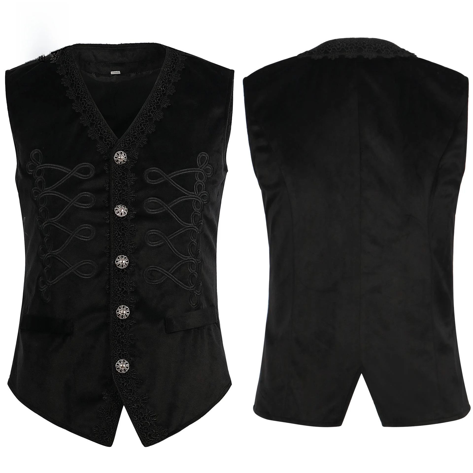 Embroidered Gothic Sle Men's Vest Medieval loween Costume Special Wide Fit f High Collar Youth Faion Workwear
Embroidered Gothic Sle Men's Vest Medieval loween Costume Special Wide Fit f High Collar Youth Faion Workwear