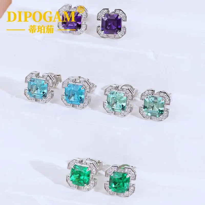 925 Sterling Silver Four-corner Halo Stud Earrings Lab Created Diamond Square Cut Gemstone Elegant Fine Jewelry Gift For Women
925 Sterling Silver Four-corner Halo Stud Earrings Lab Created Diamond Square Cut Gemstone Elegant Fine Jewelry Gift For Women