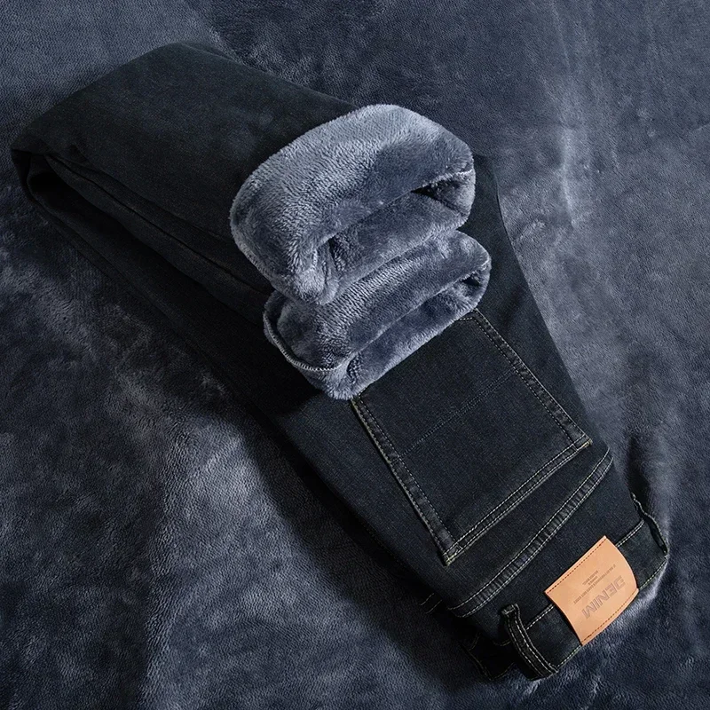 Thickened Fleece Baggy Jeans for Men Winter Warm Straight Business Casual Retro Brand Male Velvet Denim Trousers
Thickened Fleece Baggy Jeans for Men Winter Warm Straight Business Casual Retro Brand Male Velvet Denim Trousers