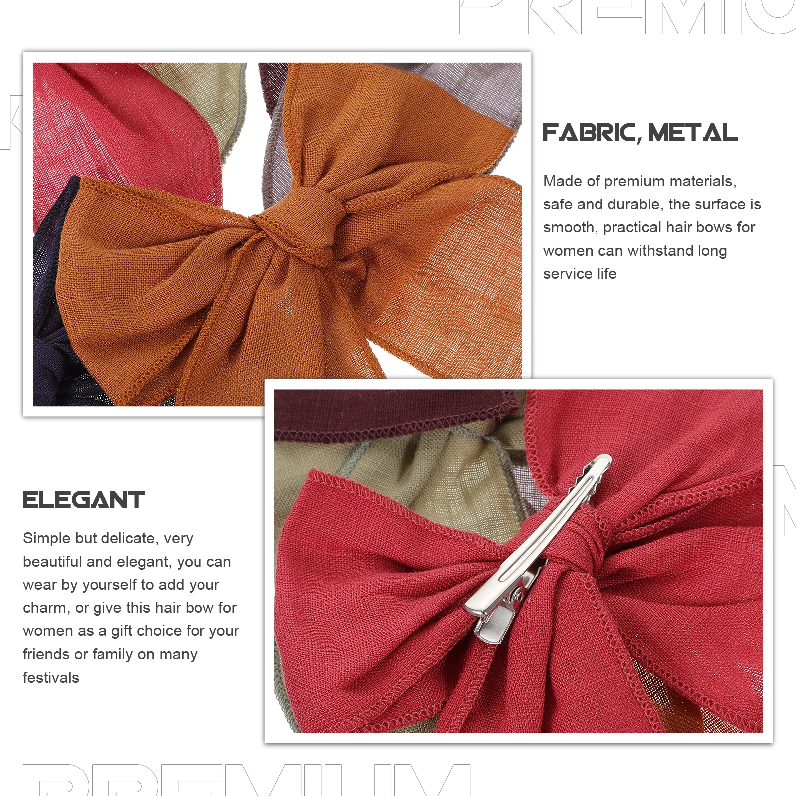 6pcs Embroidered Edge Hair Clips Large Bow Accessories for Women Girls Party Wedding Photo Banquet Daily Wear Metal Claw Ribbon
6pcs Embroidered Edge Hair Clips Large Bow Accessories for Women Girls Party Wedding Photo Banquet Daily Wear Metal Claw Ribbon