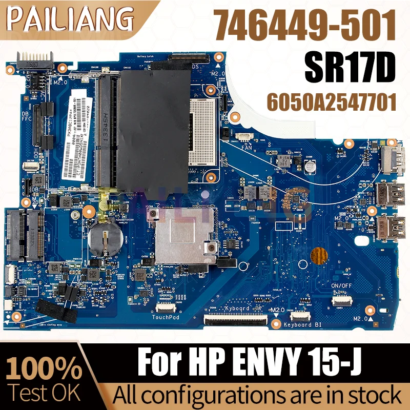 6050A2547701 For ENVY 15-J 15T-J000 Notebook Mainboard 746449-501 746449-001 SR17D HM87 DDR3 Laptop Motherboard Full Tested
6050A2547701 For ENVY 15-J 15T-J000 Notebook Mainboard 746449-501 746449-001 SR17D HM87 DDR3 Laptop Motherboard Full Tested