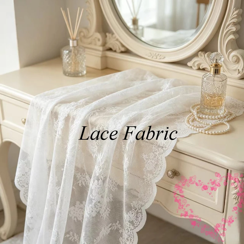 100x150cm White Lace Fabric Sheer Floral Embroidered Mesh Tulle Cloth for Curtain Wedding Dress DIY Sewing Fabrics By The Meter
100x150cm White Lace Fabric Sheer Floral Embroidered Mesh Tulle Cloth for Curtain Wedding Dress DIY Sewing Fabrics By The Meter