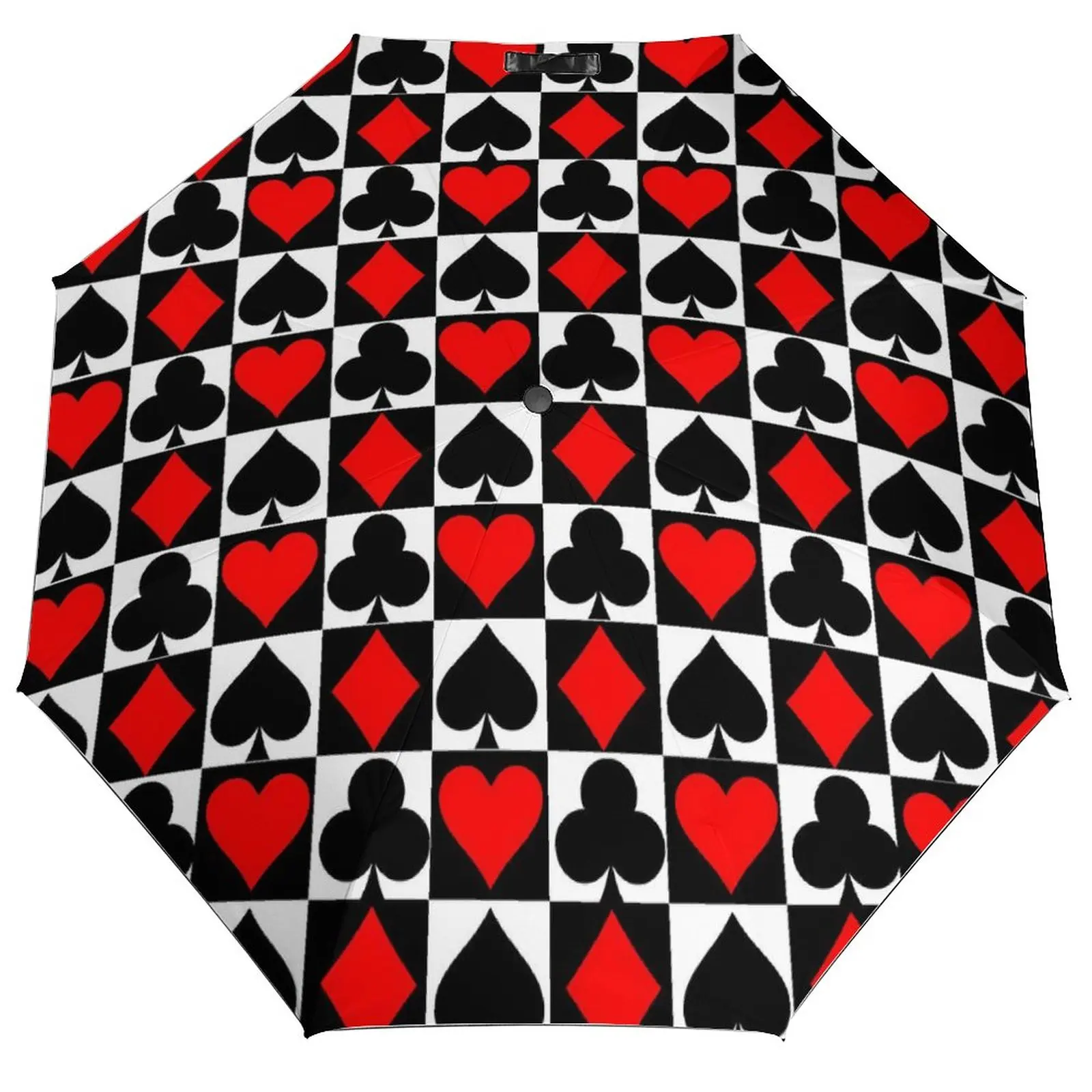 Playing Cards Umbrella Red Heart Print Wind Proof Automatic Umbrella Cute Art Reinforced Backpack Umbrella
Playing Cards Umbrella Red Heart Print Wind Proof Automatic Umbrella Cute Art Reinforced Backpack Umbrella