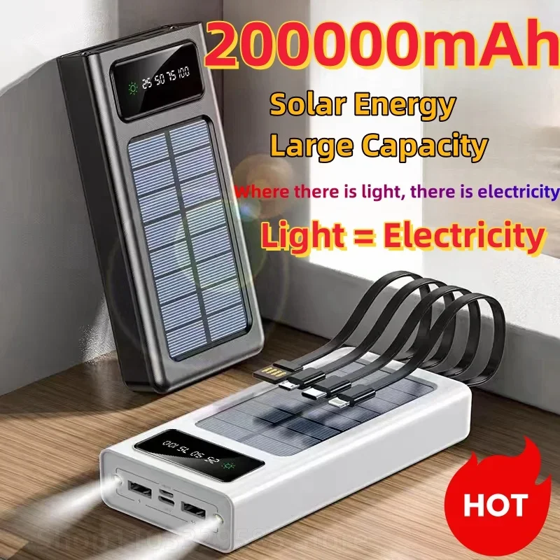 30000mAh Ultra-Large Capacity Power Bank Solar Charging Power Bank Comes With Four Wires Suitable For Samsung Apple Huawei
30000mAh Ultra-Large Capacity Power Bank Solar Charging Power Bank Comes With Four Wires Suitable For Samsung Apple Huawei