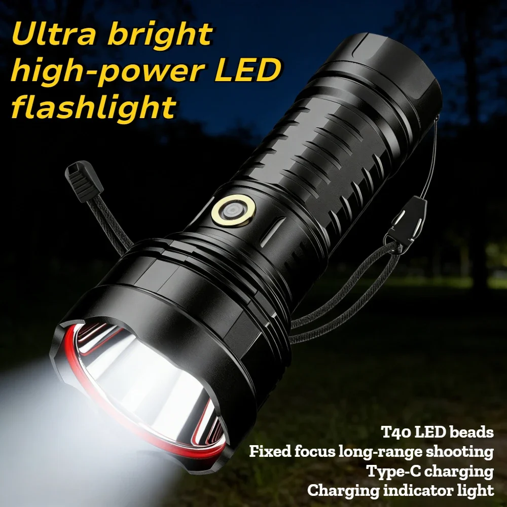 Strong Light Ultra Bright Flashlight USB Charging Waterproof Aluminum Alloy Torch Outdoor Camping Lantern Emergency Light
Strong Light Ultra Bright Flashlight USB Charging Waterproof Aluminum Alloy Torch Outdoor Camping Lantern Emergency Light