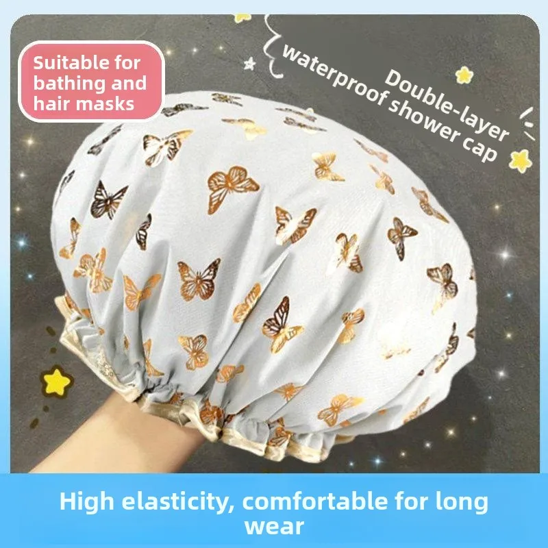 High-End Thickened Shower Cap for Women Bathing Home Use Double Layer Adult Hair Mask Special Use Waterproof Shower Hat
High-End Thickened Shower Cap for Women Bathing Home Use Double Layer Adult Hair Mask Special Use Waterproof Shower Hat