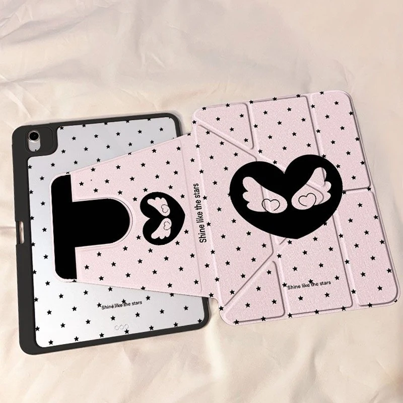 New Pink Black Stars Y-shaped For iPad 11 Protective Case Three Fold 10.2 Pro Full Screen Star Air7/6 Rotating 10/9 Generation
New Pink Black Stars Y-shaped For iPad 11 Protective Case Three Fold 10.2 Pro Full Screen Star Air7/6 Rotating 10/9 Generation