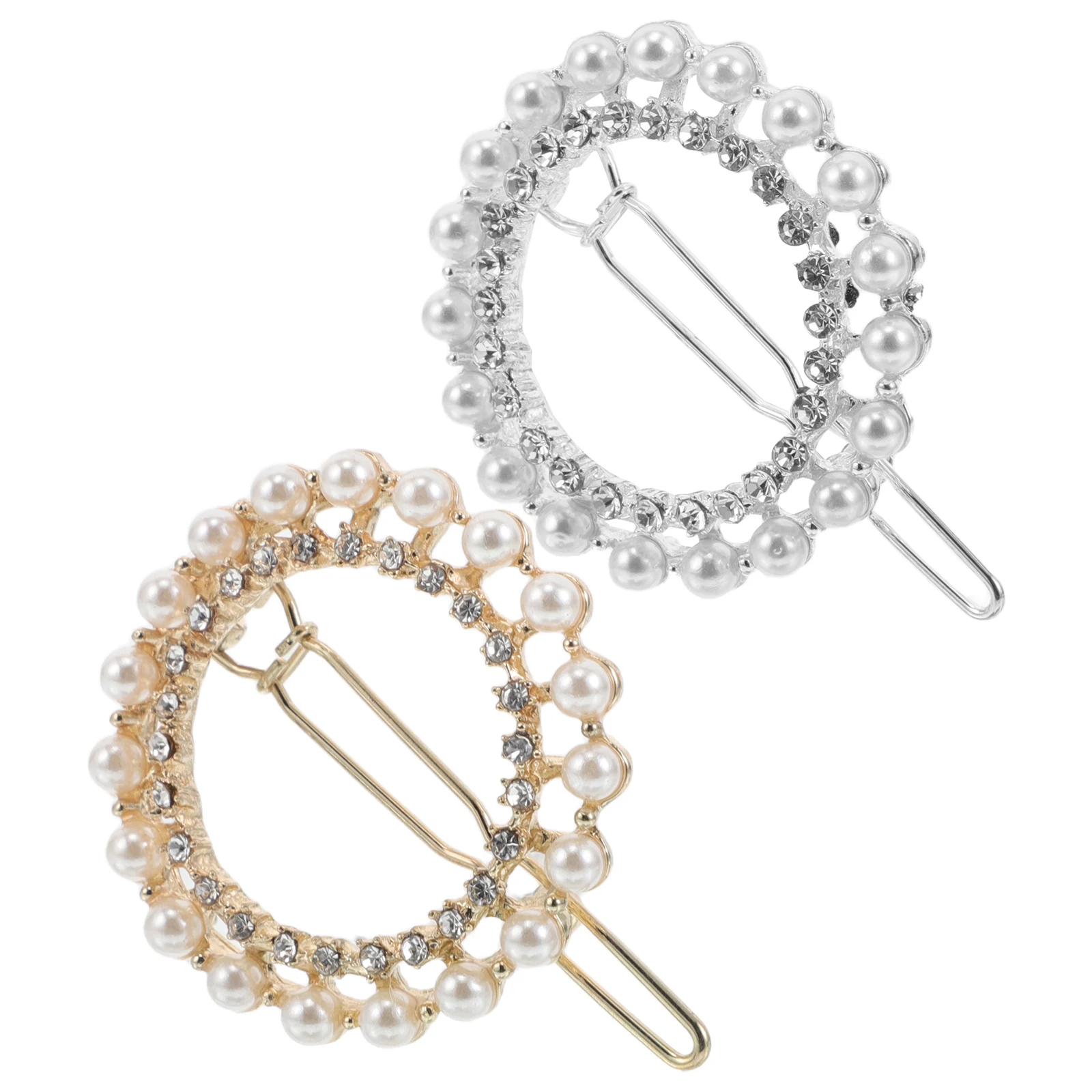 2Pcs Pearl Hairpin Sparkling Clips for Women Girls Durable Alloy Circular Geometry Hair Accessories Silver Gold Decorative
2Pcs Pearl Hairpin Sparkling Clips for Women Girls Durable Alloy Circular Geometry Hair Accessories Silver Gold Decorative
