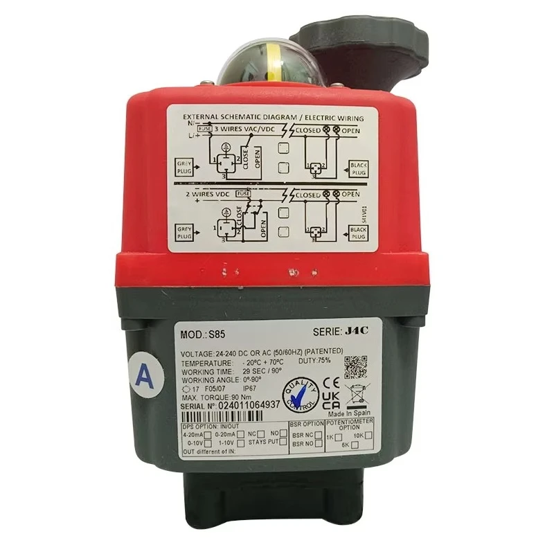 100% Brand New Original J+J J4C-S85 Switch 90Nm Electric Actuator for Valve Control and Regulation, 24-240VAC 24-135VDC
100% Brand New Original J+J J4C-S85 Switch 90Nm Electric Actuator for Valve Control and Regulation, 24-240VAC 24-135VDC