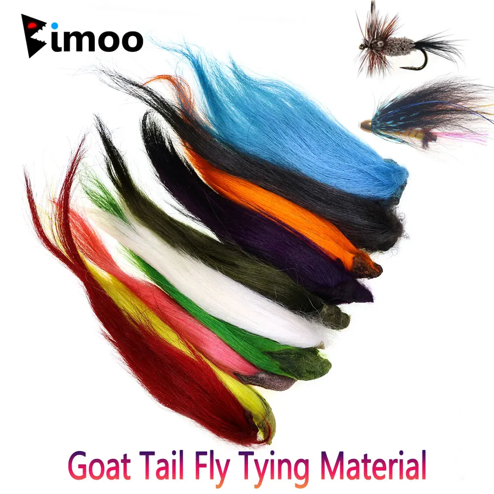 Bimoo 11PCS Mix Dyed Color Goat Tail Fly Tying Material Whole Tail For Wet Dry Nymph Streamer Baitfish Fly Jigs Trout Fish Lures
Bimoo 11PCS Mix Dyed Color Goat Tail Fly Tying Material Whole Tail For Wet Dry Nymph Streamer Baitfish Fly Jigs Trout Fish Lures