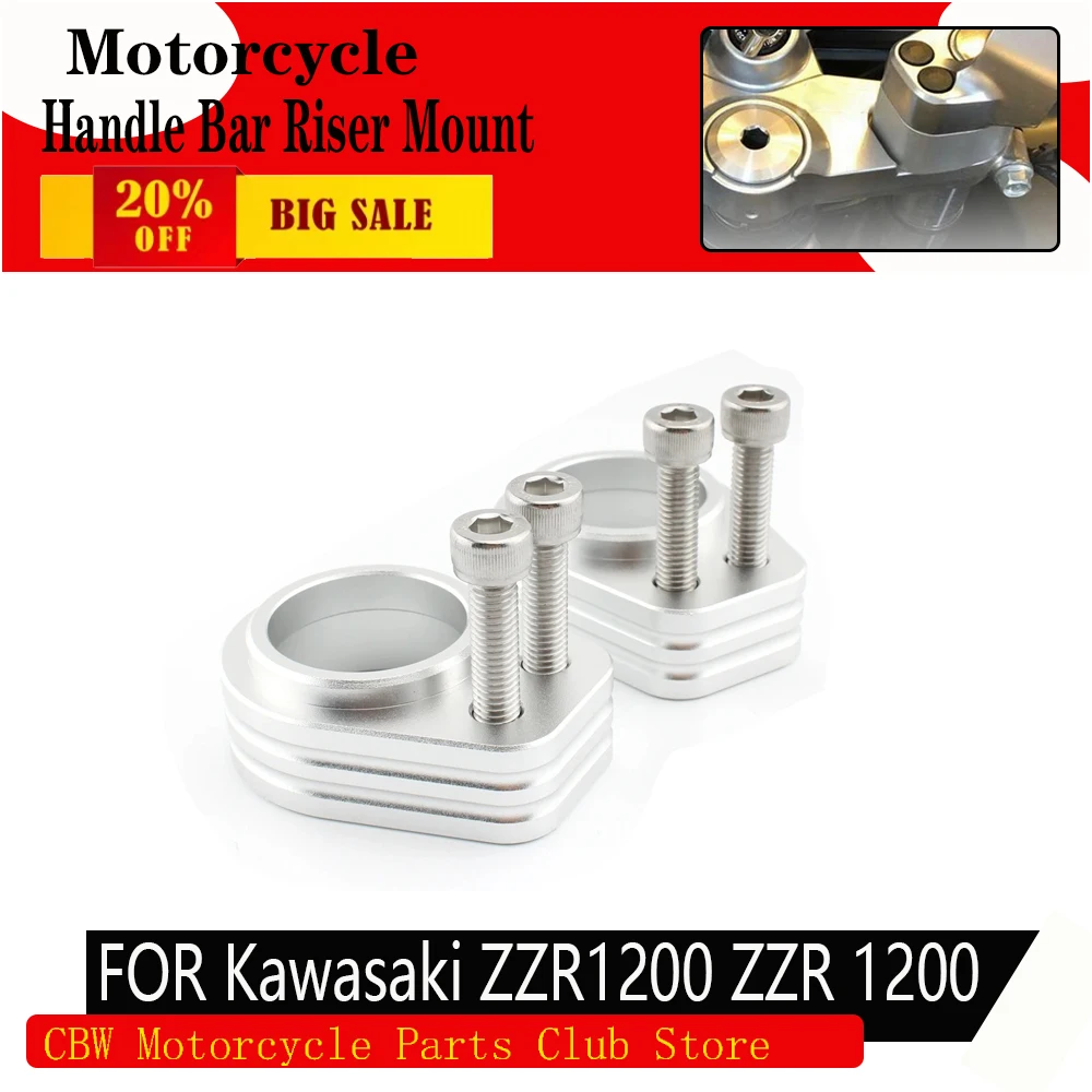 FOR Kawasaki ZZR1200 ZZR 1200 Handle Bar Riser Mount Clamp Aluminium Suitable Motorcycle All Years Handlebar Riser Spacer
FOR Kawasaki ZZR1200 ZZR 1200 Handle Bar Riser Mount Clamp Aluminium Suitable Motorcycle All Years Handlebar Riser Spacer