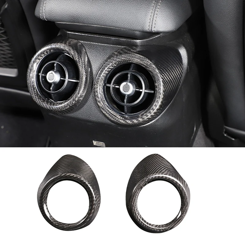 Dry Carbon Fiber Car Rear Row Air Vent Outlet Cover Trim For Alfa Romeo Giulia 2017-2020 Interior Replacement
Dry Carbon Fiber Car Rear Row Air Vent Outlet Cover Trim For Alfa Romeo Giulia 2017-2020 Interior Replacement