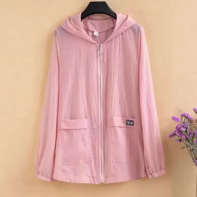 Summer Women Hooded Beach UV Jacket Female Long Sleeve Sun Protection Clothing Windbreaker Ladies Casual Thin Tops Coat
Summer Women Hooded Beach UV Jacket Female Long Sleeve Sun Protection Clothing Windbreaker Ladies Casual Thin Tops Coat