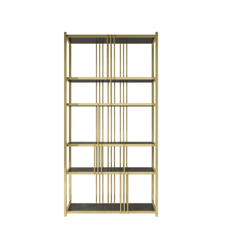 Light luxury iron and solid wood display, floor to ceiling display, Nordic gold bookshelf
Light luxury iron and solid wood display, floor to ceiling display, Nordic gold bookshelf