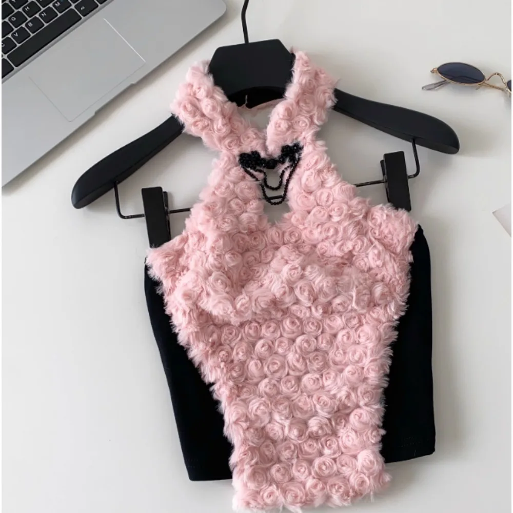 Sexy Basic chain floral sleeveless Tank Top Korean Fashion Crop Top Y2k autumn winter women clothing
Sexy Basic chain floral sleeveless Tank Top Korean Fashion Crop Top Y2k autumn winter women clothing