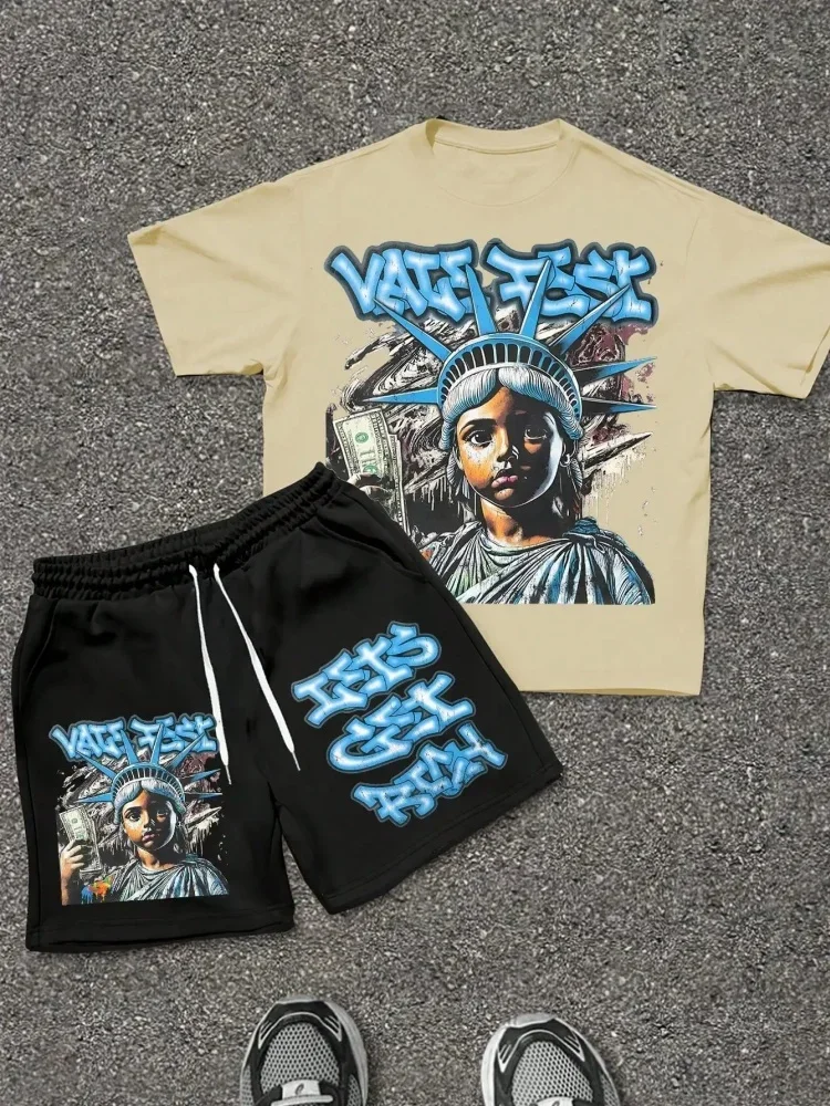 Men's Suit with Letter Print Breathable Lightweight Roller Skating Hip-Hop Casual Fashion Men Short Sleeved Shorts Two-piece Set
Men's Suit with Letter Print Breathable Lightweight Roller Skating Hip-Hop Casual Fashion Men Short Sleeved Shorts Two-piece Set