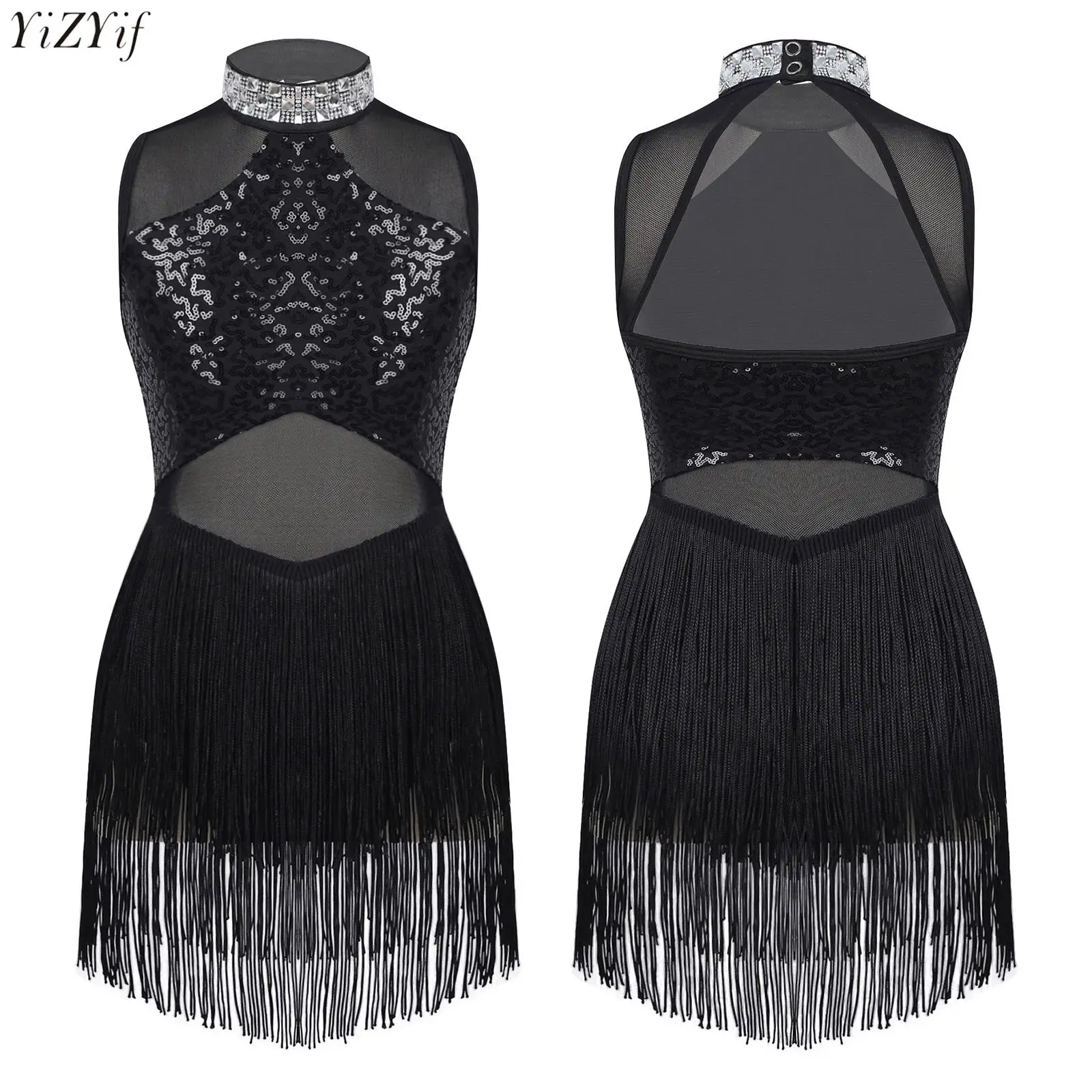 Kids Girls Sequins Tassel Jazz Latin Dance Dress Mesh Slip Ice Skating Leotards Dress Ballroom Samba Tango Cha-cha Dance Costume
Kids Girls Sequins Tassel Jazz Latin Dance Dress Mesh Slip Ice Skating Leotards Dress Ballroom Samba Tango Cha-cha Dance Costume