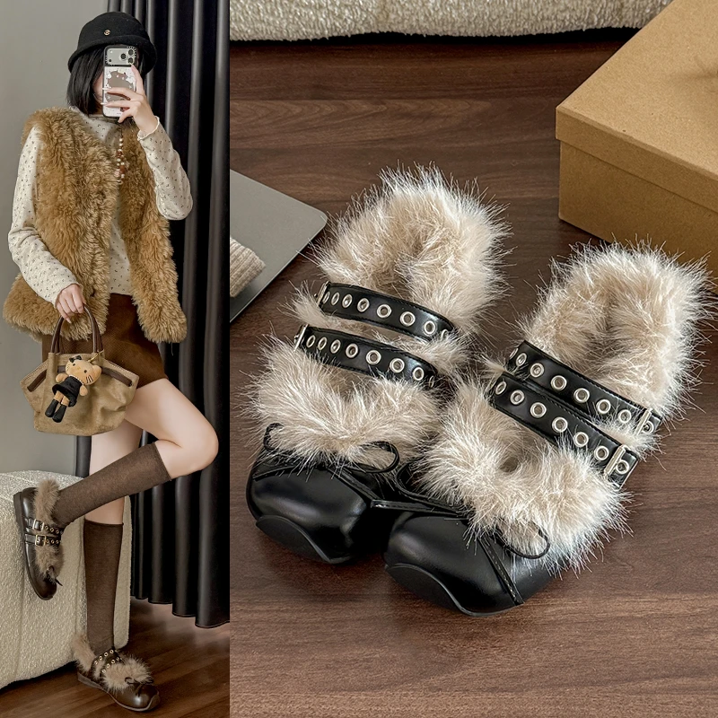 Весна 2025: пушистый сладкий бант, пушистый мех, балетки на плоской подошве, женские дизайнерские плюшевые туфли высокого качества с металлической пряжкой
Весна 2025: пушистый сладкий бант, пушистый мех, балетки на плоской подошве, женские дизайнерские плюшевые туфли высокого качества с металлической пряжкой