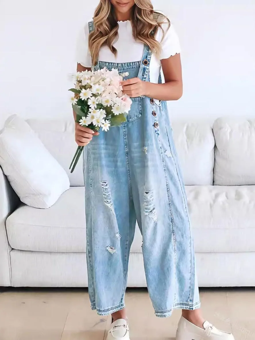 Винтажные джинсовые комбинезоны, рваные свободные широкие комбинезоны, мешковатые комбинезоны с регулируемыми бретелями, повседневные удобные уличные комбинезоны
Винтажные джинсовые комбинезоны, рваные свободные широкие комбинезоны, мешковатые комбинезоны с регулируемыми бретелями, повседневные удобные уличные комбинезоны