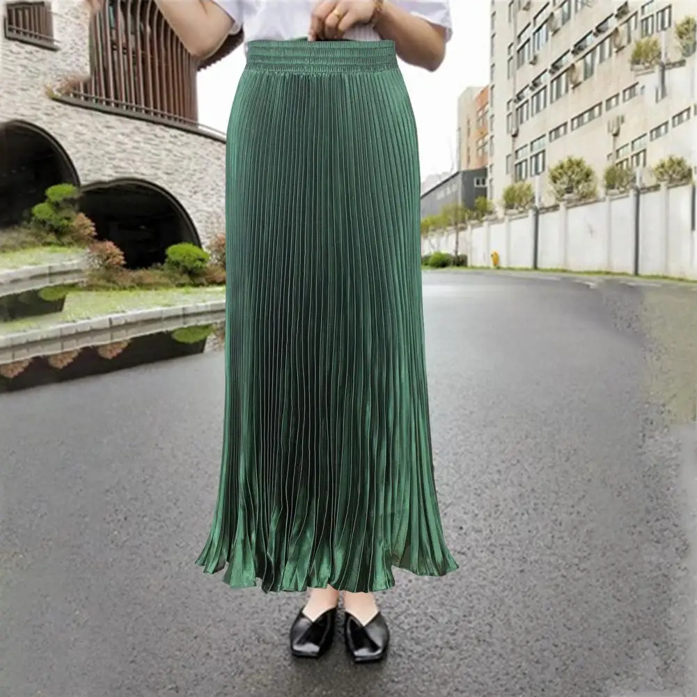 2025 Women Maxi Skirt Smooth Satin Long Skirt Leisure Work Commuting Skirts Elastic High Waist Solid Color Pleated Skirt
2025 Women Maxi Skirt Smooth Satin Long Skirt Leisure Work Commuting Skirts Elastic High Waist Solid Color Pleated Skirt