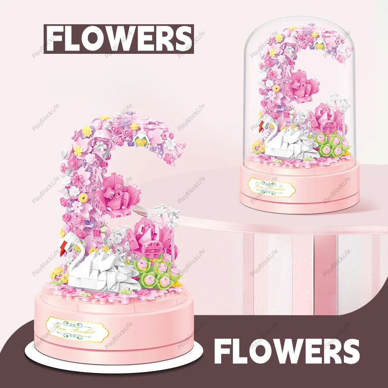 Creative and Interesting Flower Swan Music Box Home Decoration Ornaments Micro Building Blocks Bricks Toys Gifts
Creative and Interesting Flower Swan Music Box Home Decoration Ornaments Micro Building Blocks Bricks Toys Gifts