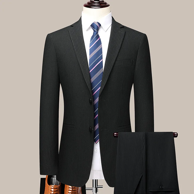 (194) Customized Black Slim Striped Professional Suit Groom and Best Man Wedding Men's Suit
(194) Customized Black Slim Striped Professional Suit Groom and Best Man Wedding Men's Suit