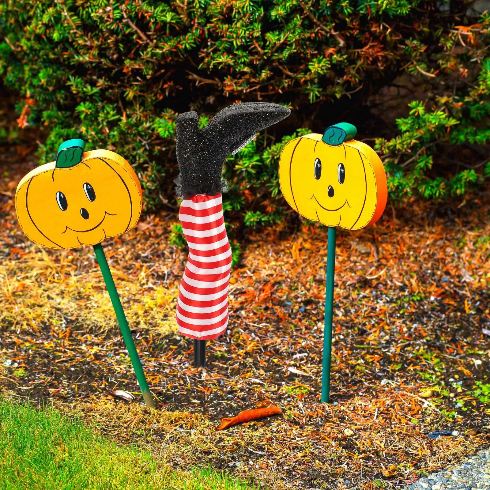 Halloween Witch Decor Garden Lawn Yard Decoration Reusable Foam Plastic Cloth Garden Witch Legs Decor Ground Insert Stake
Halloween Witch Decor Garden Lawn Yard Decoration Reusable Foam Plastic Cloth Garden Witch Legs Decor Ground Insert Stake