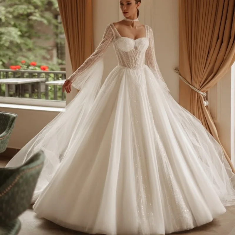 Customized Shiny simple ivory white Ball Gown Royal Wedding Dresses Sweetheart beads Lace backless Made Robe De
Customized Shiny simple ivory white Ball Gown Royal Wedding Dresses Sweetheart beads Lace backless Made Robe De