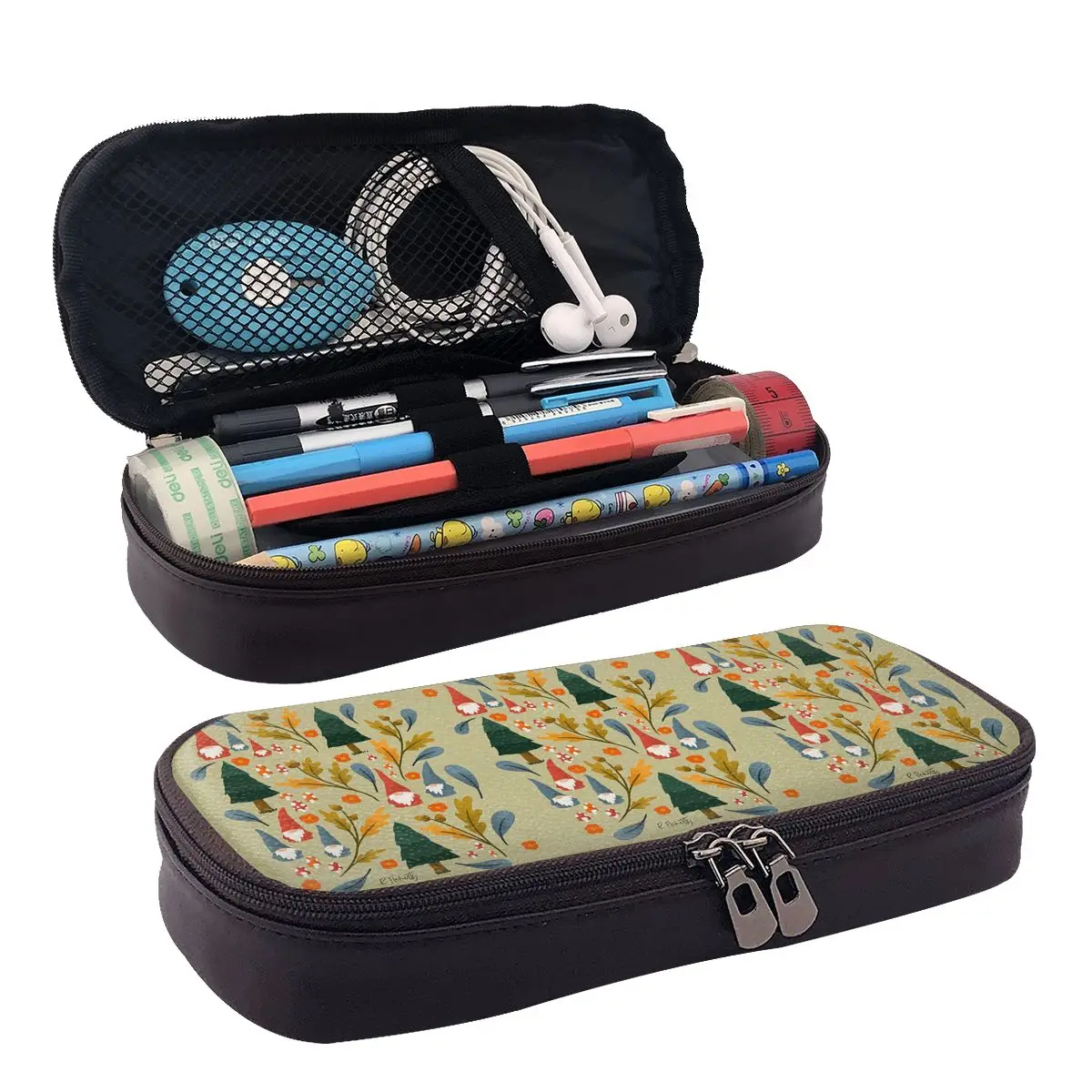 Woodland Gnomes On Green Leather Pencil Case for Boys Girls Gifts Pen Box Pencil Bag Stationery Supplies Pen Holder Bag
Woodland Gnomes On Green Leather Pencil Case for Boys Girls Gifts Pen Box Pencil Bag Stationery Supplies Pen Holder Bag
