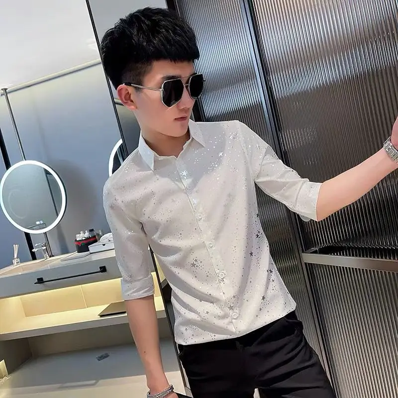 Trendy Men Barber Hairdresser Shirt Korean Style Ins Trend Autumn Long Sleeve Top 2026 New Arrival Men Stylish Shirt
Trendy Men Barber Hairdresser Shirt Korean Style Ins Trend Autumn Long Sleeve Top 2026 New Arrival Men Stylish Shirt