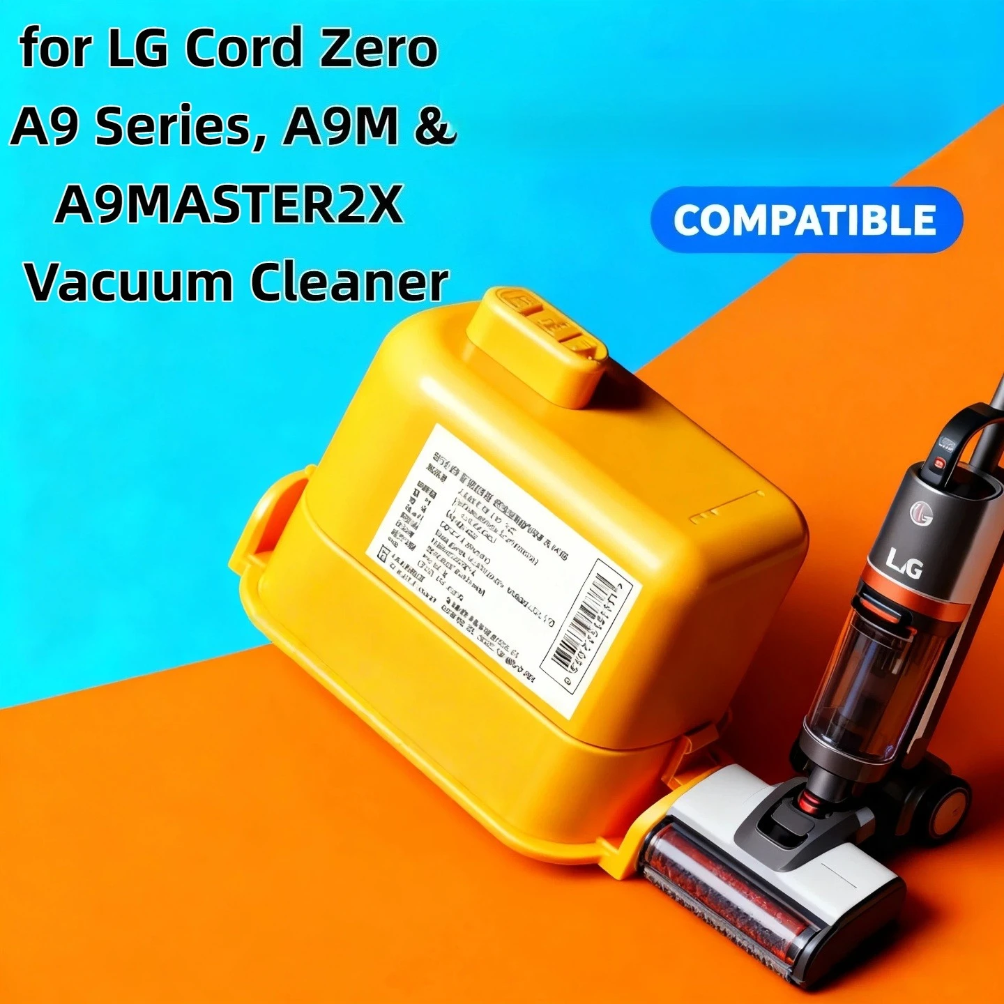 8000mAh Replacement Battery Compatible with Cord Zero EAC63382204,Fits A9/A9S/P9/A9K-CORE/A9MAX/A9T-Ultra/A9K-PRO/A9N/A9M/A9Plus
8000mAh Replacement Battery Compatible with Cord Zero EAC63382204,Fits A9/A9S/P9/A9K-CORE/A9MAX/A9T-Ultra/A9K-PRO/A9N/A9M/A9Plus