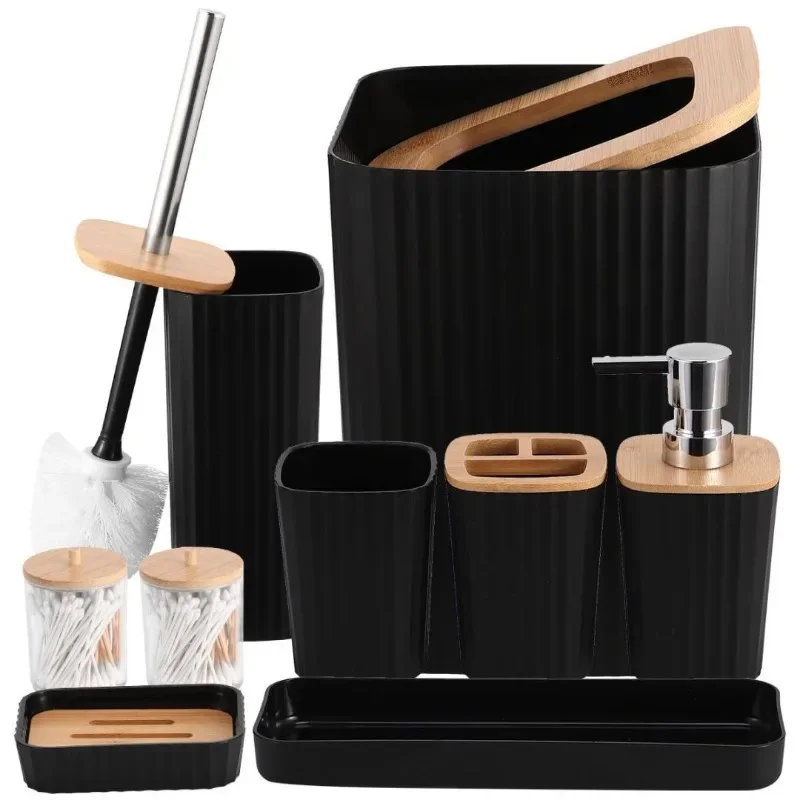 Sleek And Modern Bathroom Essentials, Featuring a Soap Dish, a Holder for Toothbrushes And Toothpaste, a Lotion Dispenser
Sleek And Modern Bathroom Essentials, Featuring a Soap Dish, a Holder for Toothbrushes And Toothpaste, a Lotion Dispenser