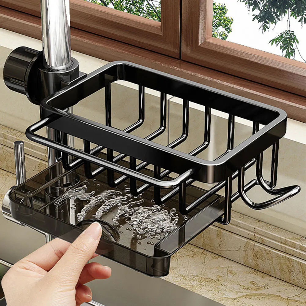 Kitchen Sink Faucet Organizer Aluminum Over Faucet Sink Caddy Organizer Faucet Drain Rack with Hook Work with Round Water Pipe
Kitchen Sink Faucet Organizer Aluminum Over Faucet Sink Caddy Organizer Faucet Drain Rack with Hook Work with Round Water Pipe
