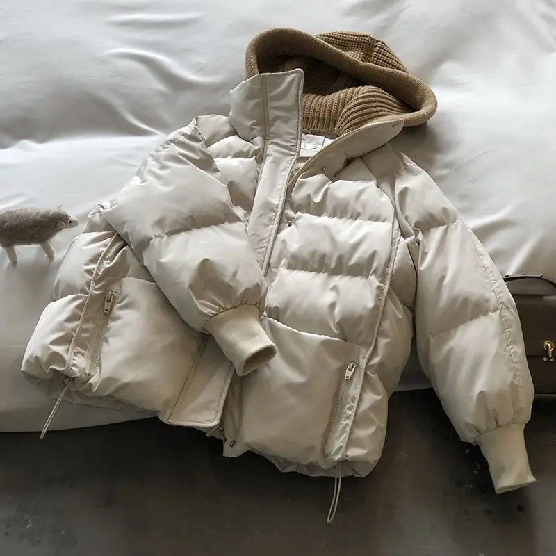 Parkas Women Splice Coats Single Breasted Full Sleeve Solid Zipper Coat Thick Warm Loose Hooded Jackets Outerwear Winter
Parkas Women Splice Coats Single Breasted Full Sleeve Solid Zipper Coat Thick Warm Loose Hooded Jackets Outerwear Winter