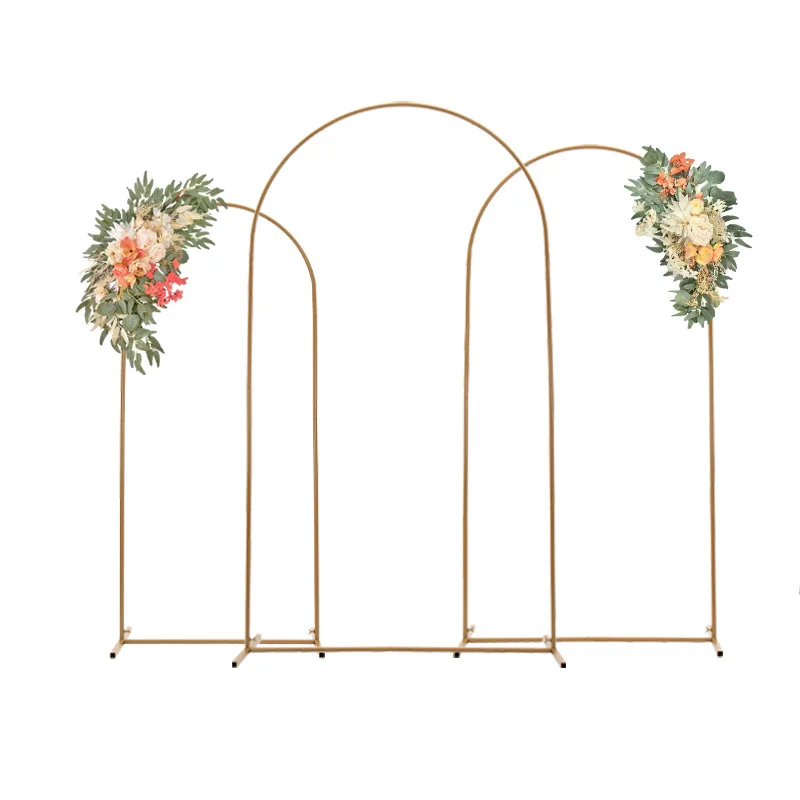 Hot Selling Set of 3 Metal Arch Backdrop Stand for Wedding and Party Gold Floral Arch
Hot Selling Set of 3 Metal Arch Backdrop Stand for Wedding and Party Gold Floral Arch
