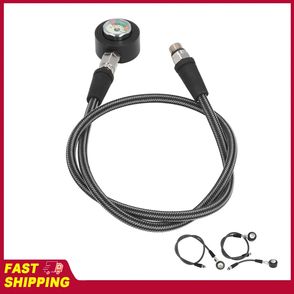 Scuba Diving Pressure Gauge Luminous Submersible Pressure Gauge with High Pressure Hose for BCD Regulator Underwater Diving
Scuba Diving Pressure Gauge Luminous Submersible Pressure Gauge with High Pressure Hose for BCD Regulator Underwater Diving